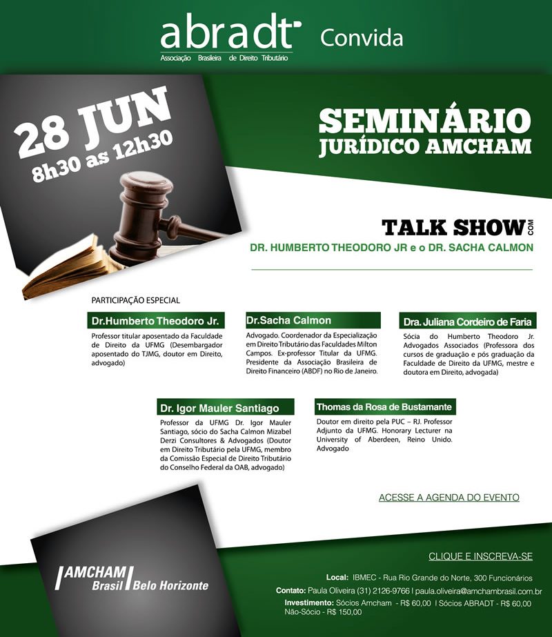 Amcham promove Seminário Jurídico com apoio da ABRADT