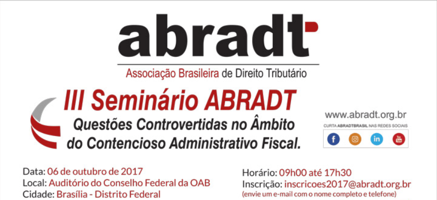 SCMD apoia Seminário da ABRADT no DF